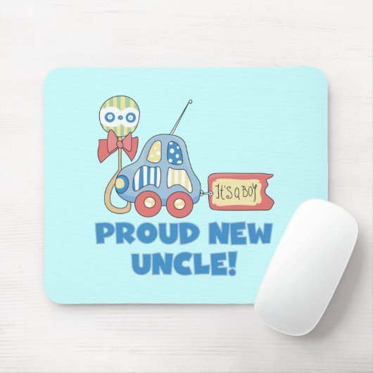 Trotse nieuwe oom Het is een jongen Tshirts en ges Muismat (Met muis)