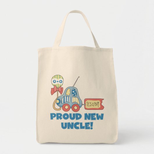 Trotse nieuwe oom Het is een jongen Tshirts en ges Tote Bag (Voorkant)