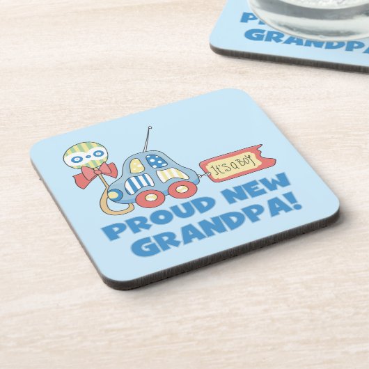 Trotse nieuwe opa auto het is een jongen cadeaus drankjes onderzetter (Linkerzijde)