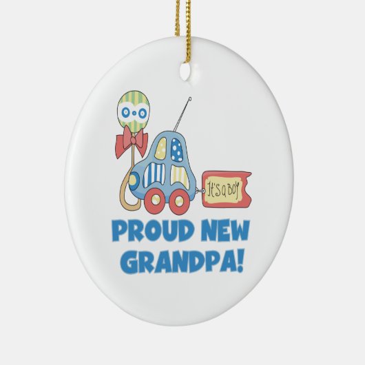 Trotse nieuwe opa auto het is een jongen cadeaus keramisch ornament (Rechts)