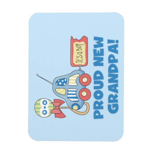 Trotse nieuwe opa auto het is een jongen cadeaus magneet (Verticaal)