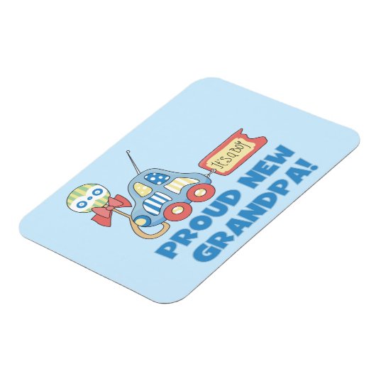 Trotse nieuwe opa auto het is een jongen cadeaus magneet (Linkerzijde)