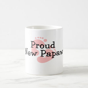 Trotse Nieuwe Opa Baby Meisje Voetafdrukken Koffiemok