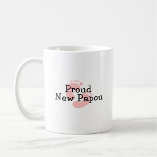 Trotse Nieuwe Opa Baby Meisje Voetafdrukken Koffiemok