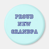 Trotse nieuwe opa-universiteit tekst Tshirts Magneet (Voorkant)