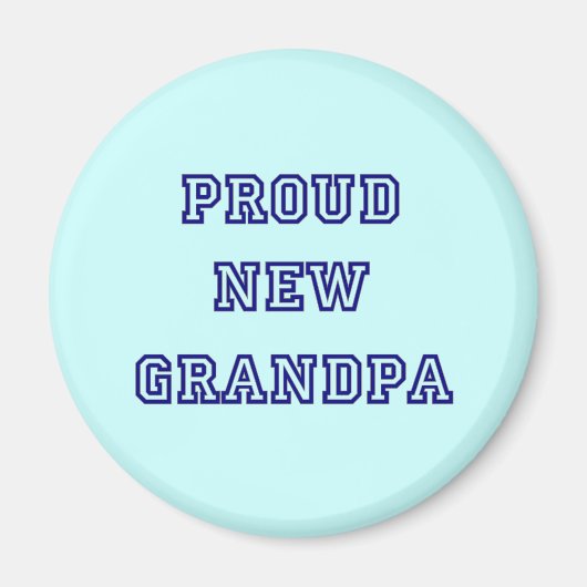 Trotse nieuwe opa-universiteit tekst Tshirts Magneet (Voorkant)