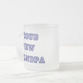 Trotse nieuwe opa-universiteit tekst Tshirts Matglas Koffiemok (Voorkant links)