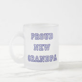 Trotse nieuwe opa-universiteit tekst Tshirts Matglas Koffiemok (Links)