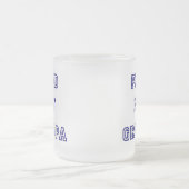 Trotse nieuwe opa-universiteit tekst Tshirts Matglas Koffiemok (Center)