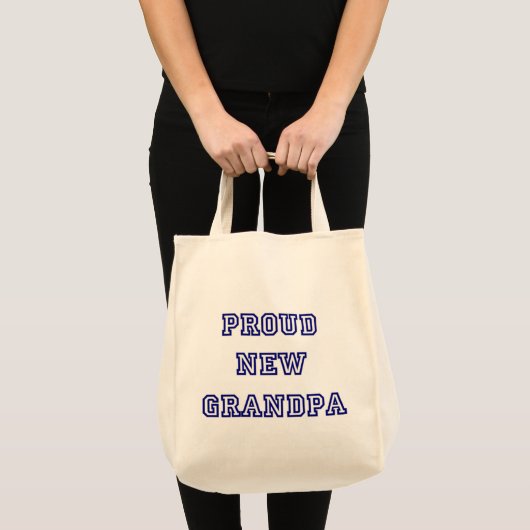 Trotse nieuwe opa-universiteit tekst Tshirts Tote Bag (Voorkant (product))