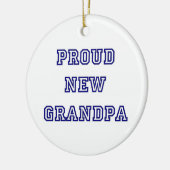 Trotse nieuwe opa universiteit tekstgeschenken keramisch ornament (Links)