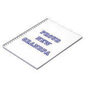 Trotse nieuwe opa universiteit tekstgeschenken notitieboek (Linkerzijde)