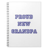 Trotse nieuwe opa universiteit tekstgeschenken notitieboek (Voorkant)