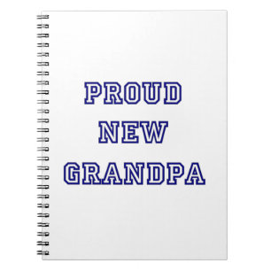 Trotse nieuwe opa universiteit tekstgeschenken notitieboek