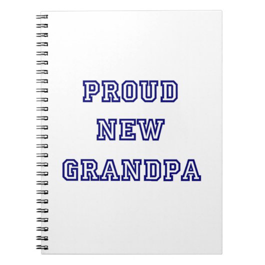 Trotse nieuwe opa universiteit tekstgeschenken notitieboek (Voorkant)