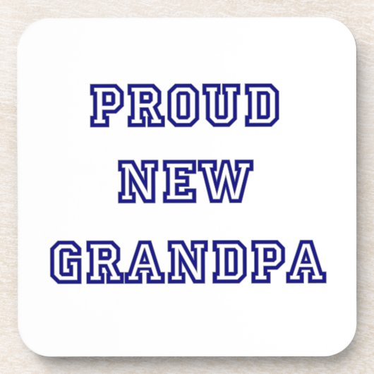 Trotse nieuwe opa universiteit tekstgeschenken onderzetter (Voorkant)
