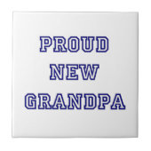 Trotse nieuwe opa universiteit tekstgeschenken tegeltje (Voorkant)