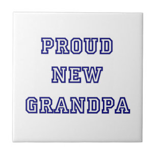 Trotse nieuwe opa universiteit tekstgeschenken tegeltje