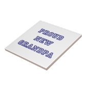 Trotse nieuwe opa universiteit tekstgeschenken tegeltje (Zijkant)