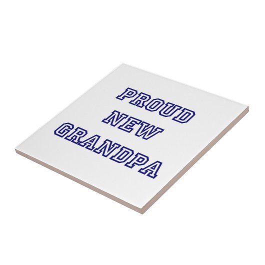 Trotse nieuwe opa universiteit tekstgeschenken tegeltje (Zijkant)
