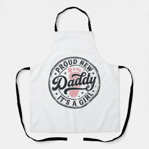 Trotse Nieuwe Papa Het is een Meisje Vintage Baby Schort