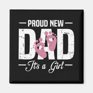 Trotse nieuwe papa Vader Het is leuk om voor de 1e Magneet