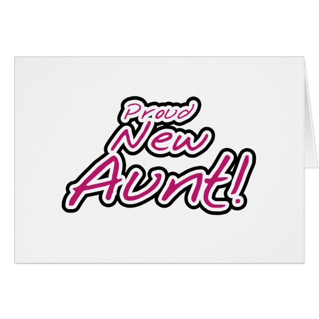 Trotse nieuwe tante tshirts en geschenken (Voorkant Horizontaal)