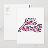 Trotse nieuwe tante tshirts en geschenken briefkaart (Voorkant / Achterkant)