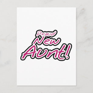 Trotse nieuwe tante tshirts en geschenken briefkaart