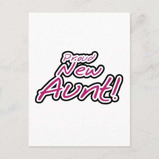 Trotse nieuwe tante tshirts en geschenken briefkaart (Voorkant)