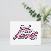 Trotse nieuwe tante tshirts en geschenken briefkaart (Staand voorkant)