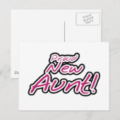 Trotse nieuwe tante tshirts en geschenken briefkaart (Voorkant / Achterkant)