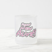 Trotse nieuwe tante tshirts en geschenken matglas koffiemok (Center)