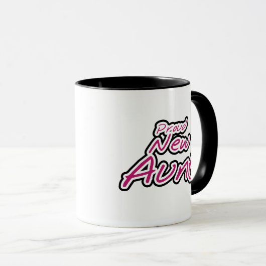 Trotse nieuwe tante tshirts en geschenken mok (Voorkant rechts)