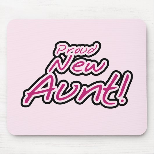 Trotse nieuwe tante tshirts en geschenken muismat (Voorkant)