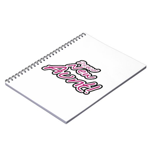 Trotse nieuwe tante Tshirts en geschenken Notitieboek (Linkerzijde)