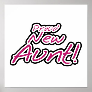 Trotse nieuwe tante Tshirts en geschenken Poster