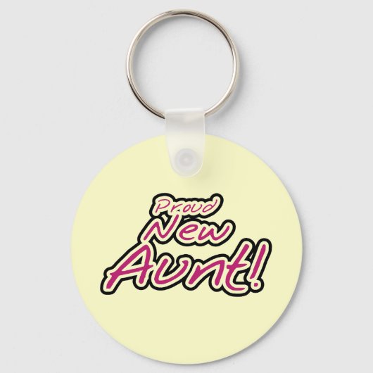 Trotse nieuwe tante tshirts en geschenken sleutelhanger (Voorkant)