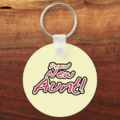 Trotse nieuwe tante tshirts en geschenken sleutelhanger (Voorkant)