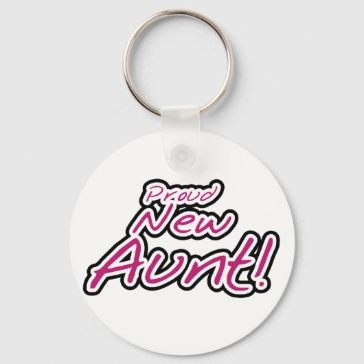 Trotse nieuwe tante tshirts en geschenken sleutelhanger (Voorkant)