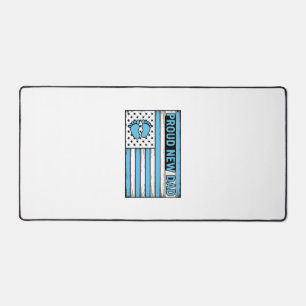 Trotse Nieuwe Vader Baby Voeten Vlag Vector Ontwer Bureaumat