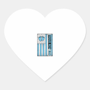 Trotse Nieuwe Vader Baby Voeten Vlag Vector Ontwer Hart Sticker