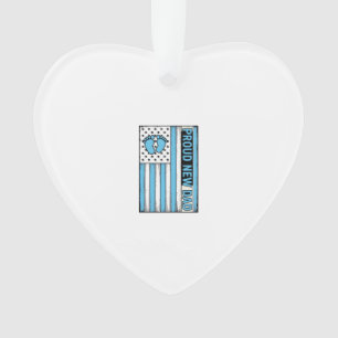 Trotse Nieuwe Vader Baby Voeten Vlag Vector Ontwer Ornament