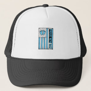 Trotse Nieuwe Vader Baby Voeten Vlag Vector Ontwer Trucker Pet