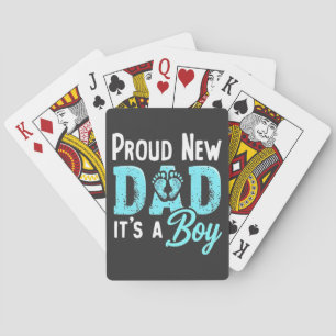 Trotse nieuwe vader Het is een jongen Geslacht Ont Pokerkaarten