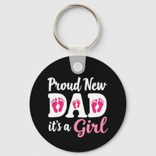 Trotse nieuwe vader Het is een meisje Geslacht Ont Sleutelhanger