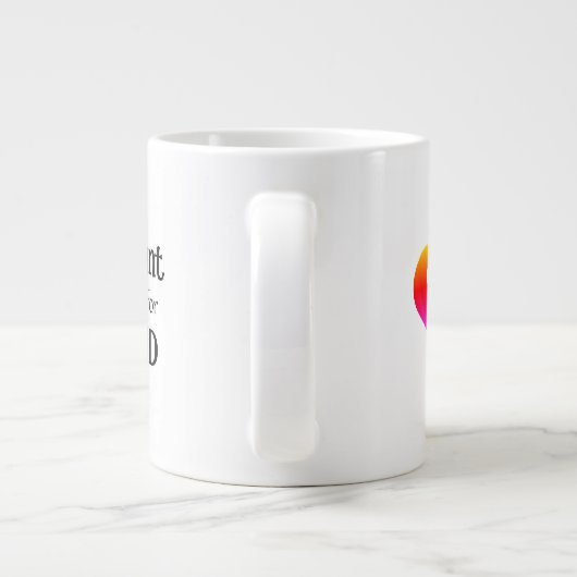 Trotse nieuwe zwangere moeder typografie cadeau vo grote koffiekop (Achterkant)