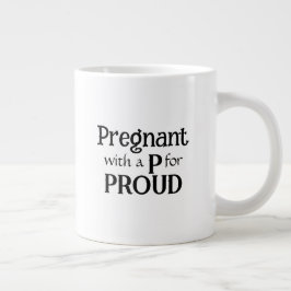 Trotse nieuwe zwangere moeder typografie cadeau vo grote koffiekop