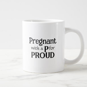 Trotse nieuwe zwangere moeder typografie cadeau vo grote koffiekop