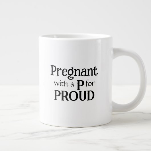 Trotse nieuwe zwangere moeder typografie cadeau vo grote koffiekop (Rechts)